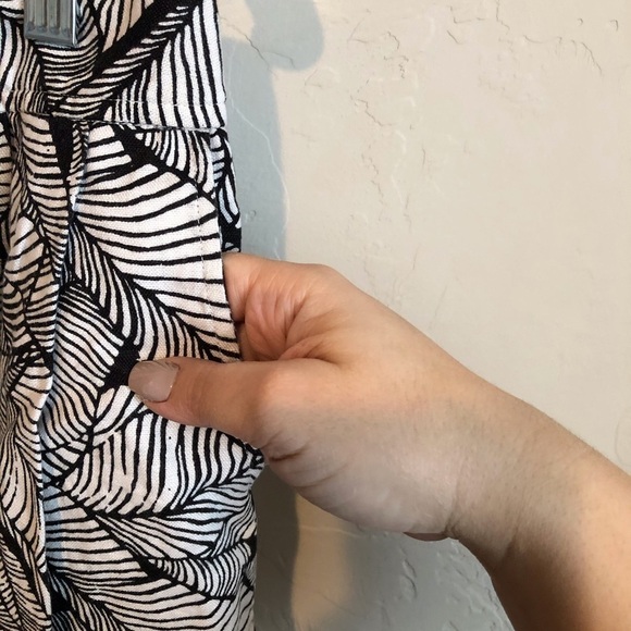 Ann Taylor Loft Leaf Print Linen Skirt - Picture 3 of 6